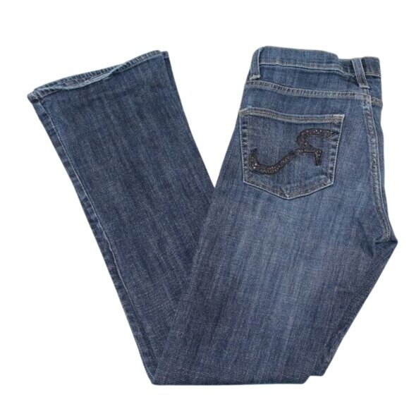 Rock & Republic Denim - Rock & Republic Kasandra Womens Size 6M Dark Wash Blue Denim Jeans Boot Cut